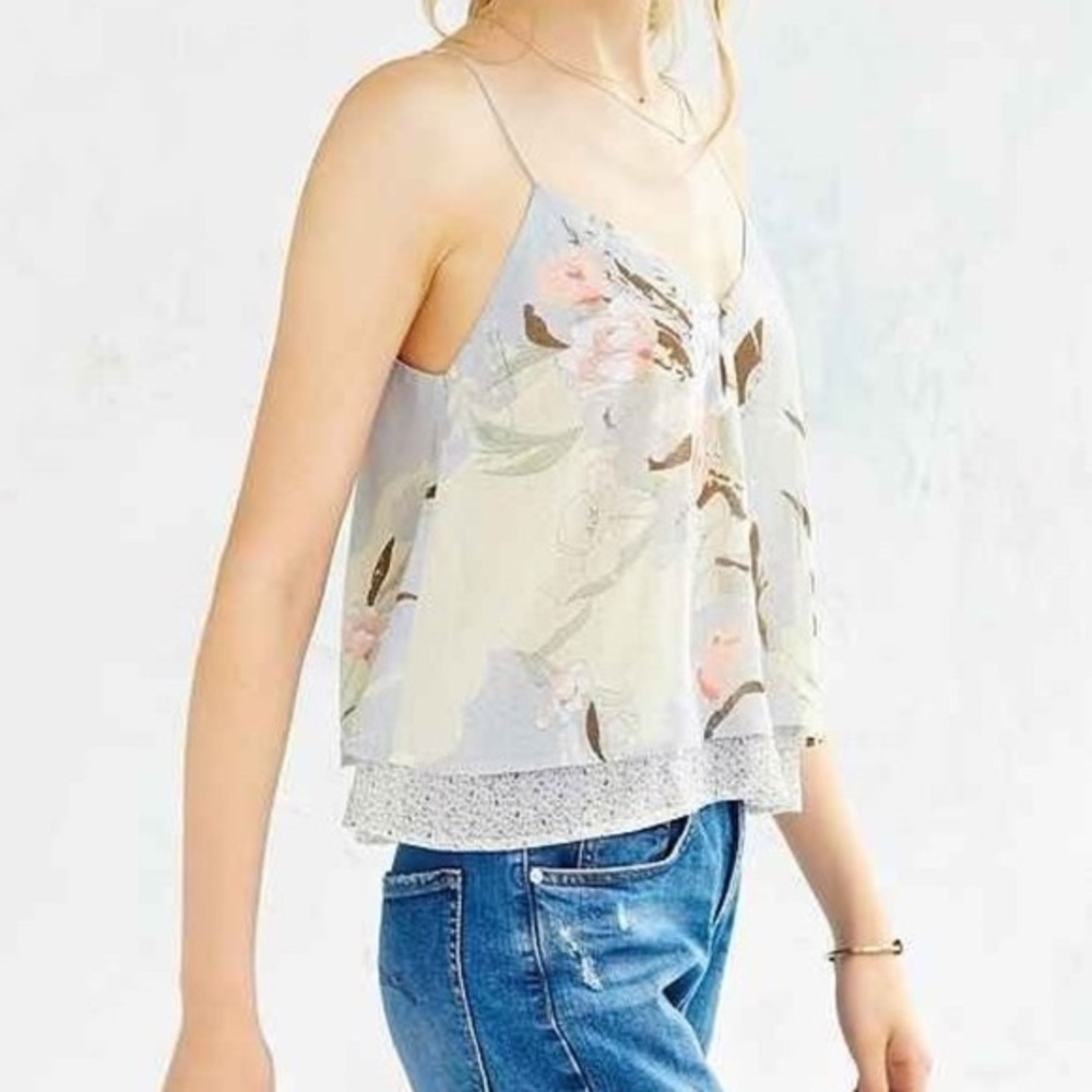 NWT Floral Mesh Layered Cami by COPE